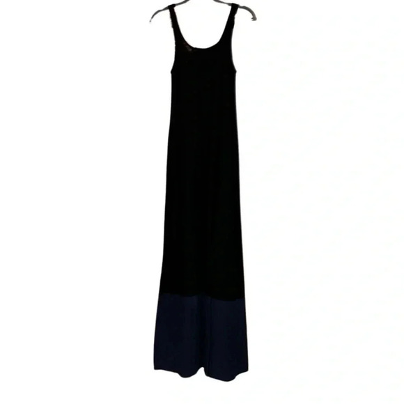 Vince Colorblock Black Navy Blue Maxi Tank Dress Size XS - Picture 7 of 8